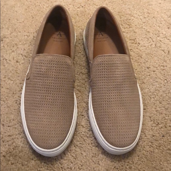 aquatalia slip on sneakers